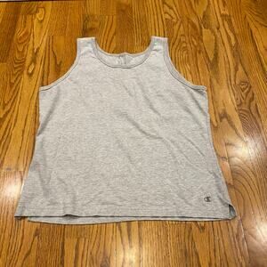 Champion Relaxed Fit‎ Cotton Workout Tank Top Gray Large